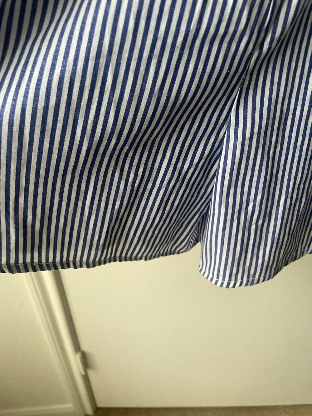 Lush Blue and White Striped romper